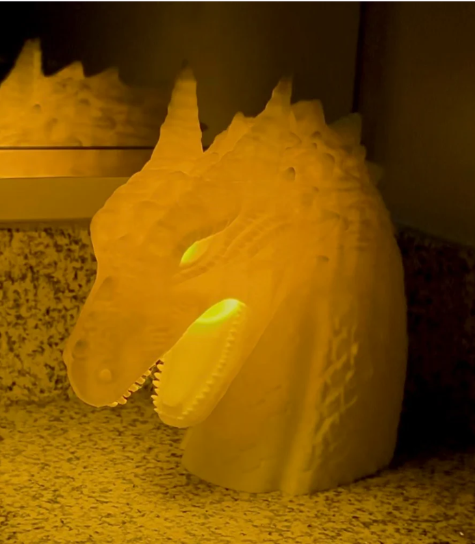 Lámpara Cabeza de Dragón  con Luz LED